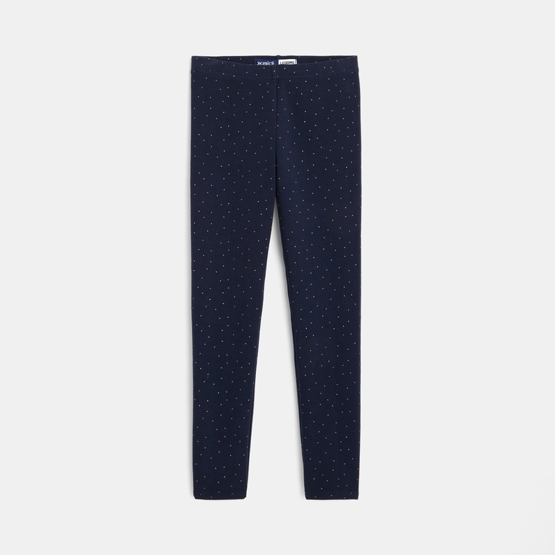 Legging chaud bleu fille