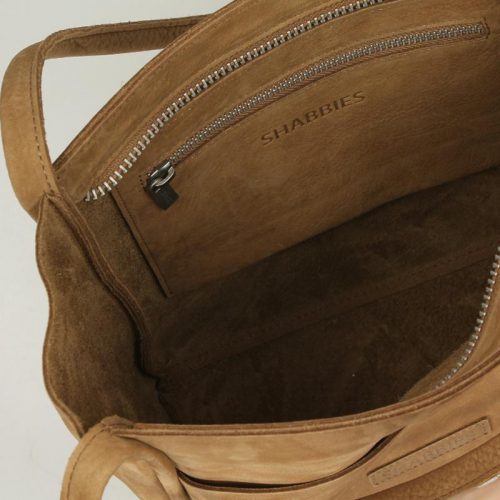 Shabbies Amsterdam Shoulderbag Nubuck Leather M Bruin