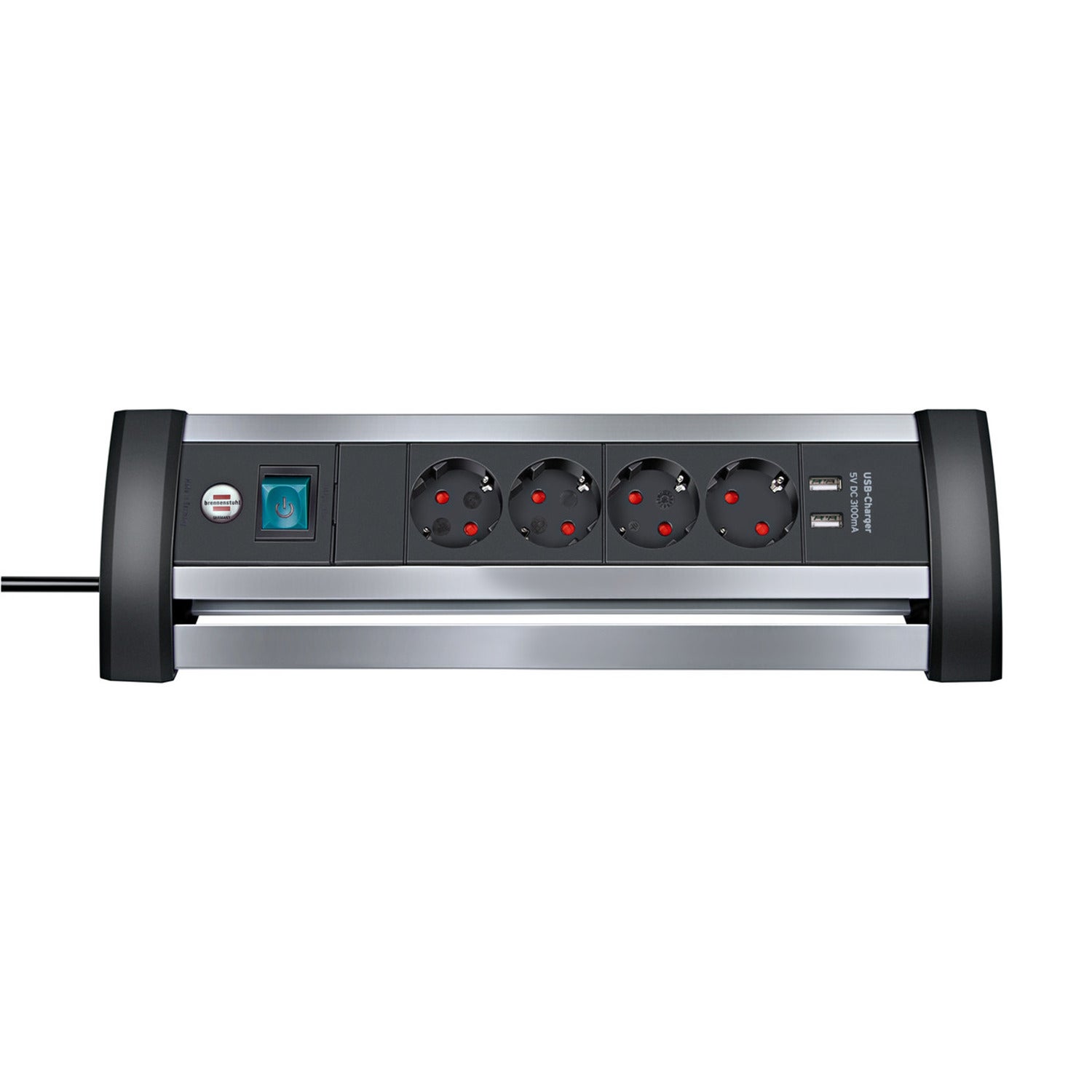 Brennenstuhl Alu-Office-Line 4-voudig USB