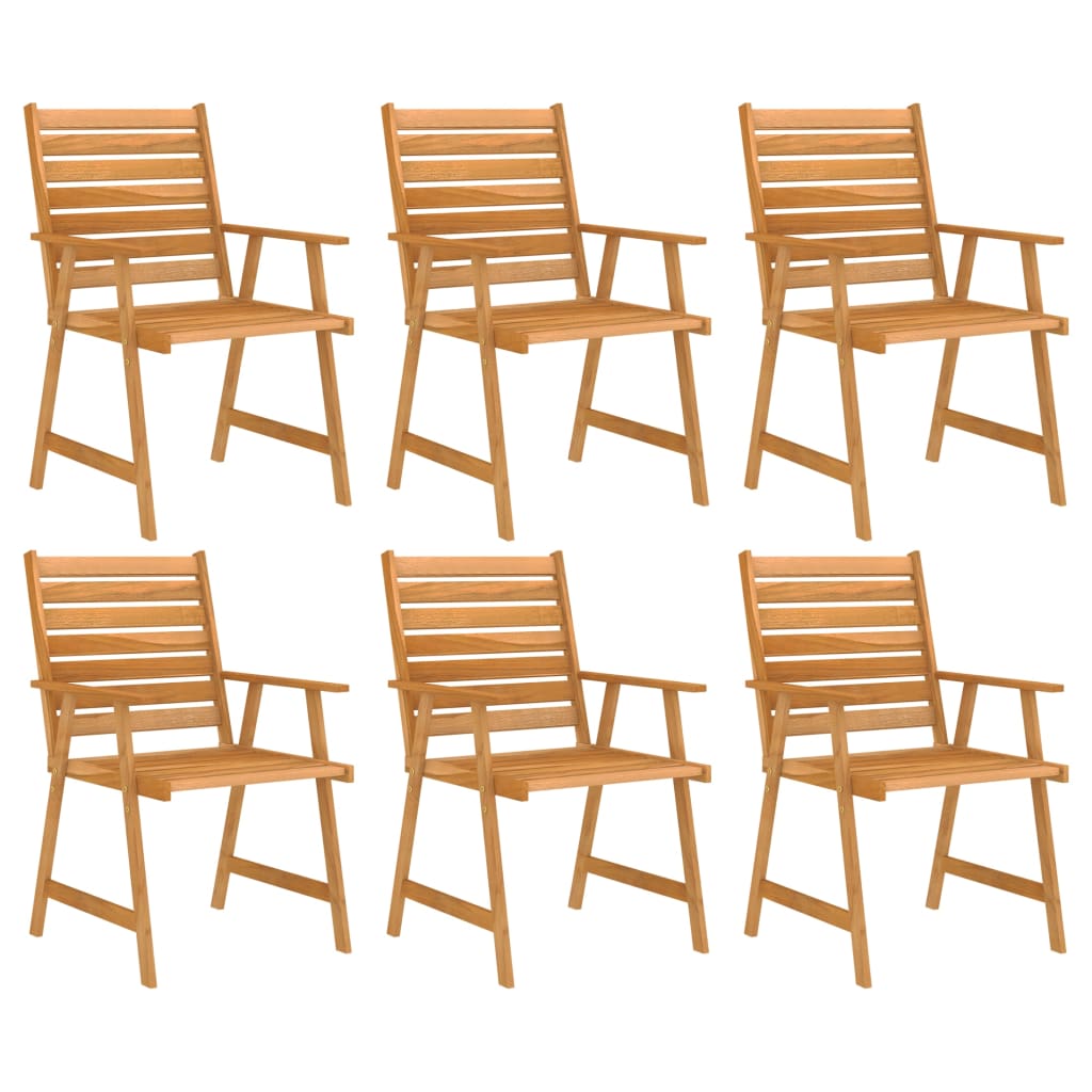 Mobilier de salle à manger de jardin 7 pièces bois d'acacia solide