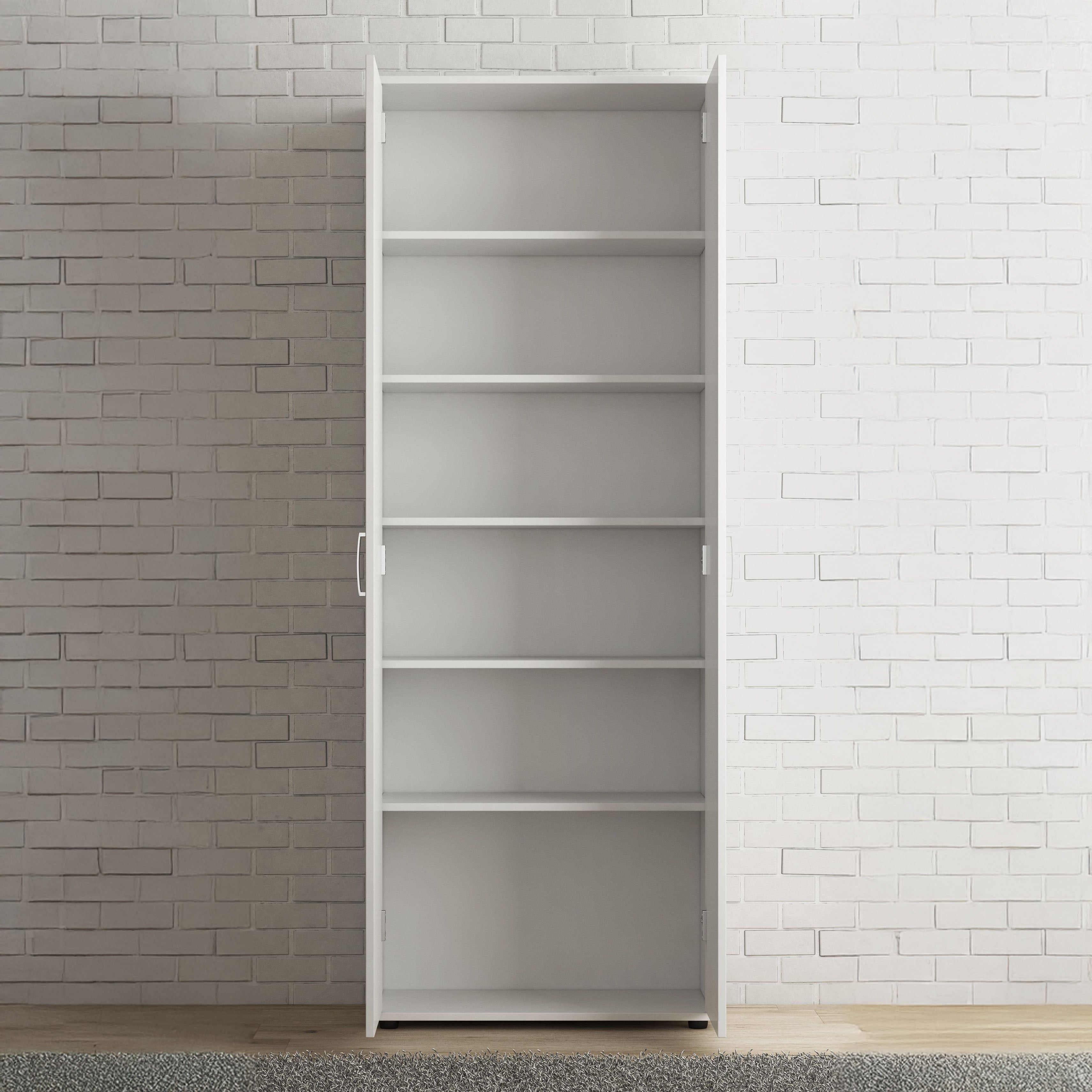 Odette - Schoenenkast - Wit - 70x34x189 cm