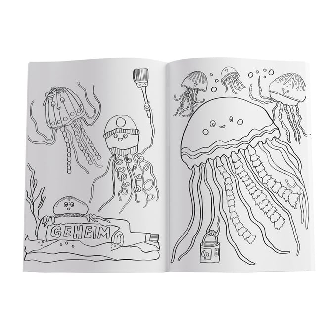 Malbuch - Meine Meereswelt - mit über 100 Stickern