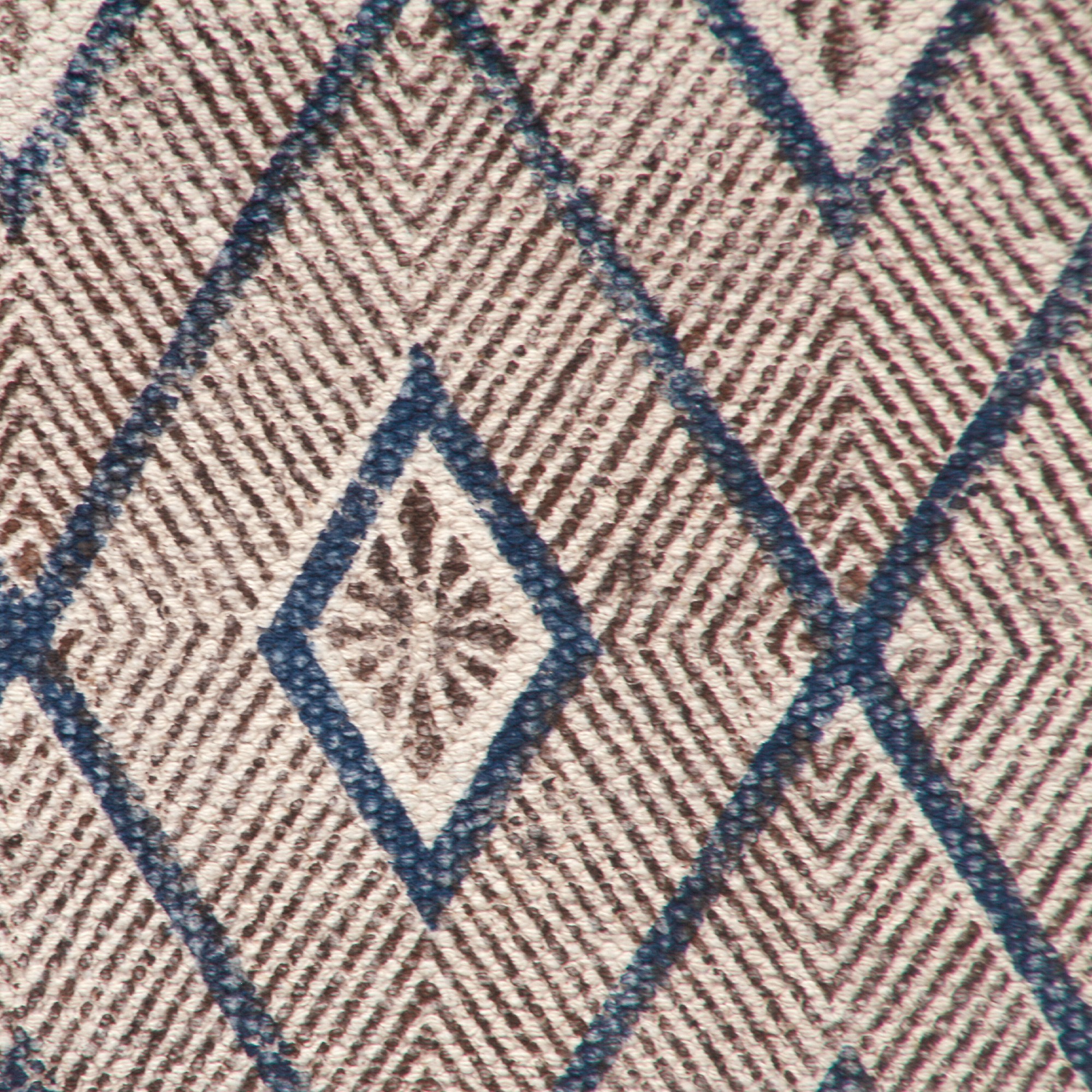 Mini-Rug 'Parli', weiß, rot-blau, T 60 cm, B 90 cm von fischer's lagerhaus
