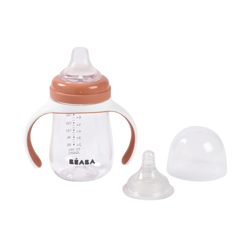 Biberon d'apprentissage 210mL 2 en 1 - Terracotta - BEABA