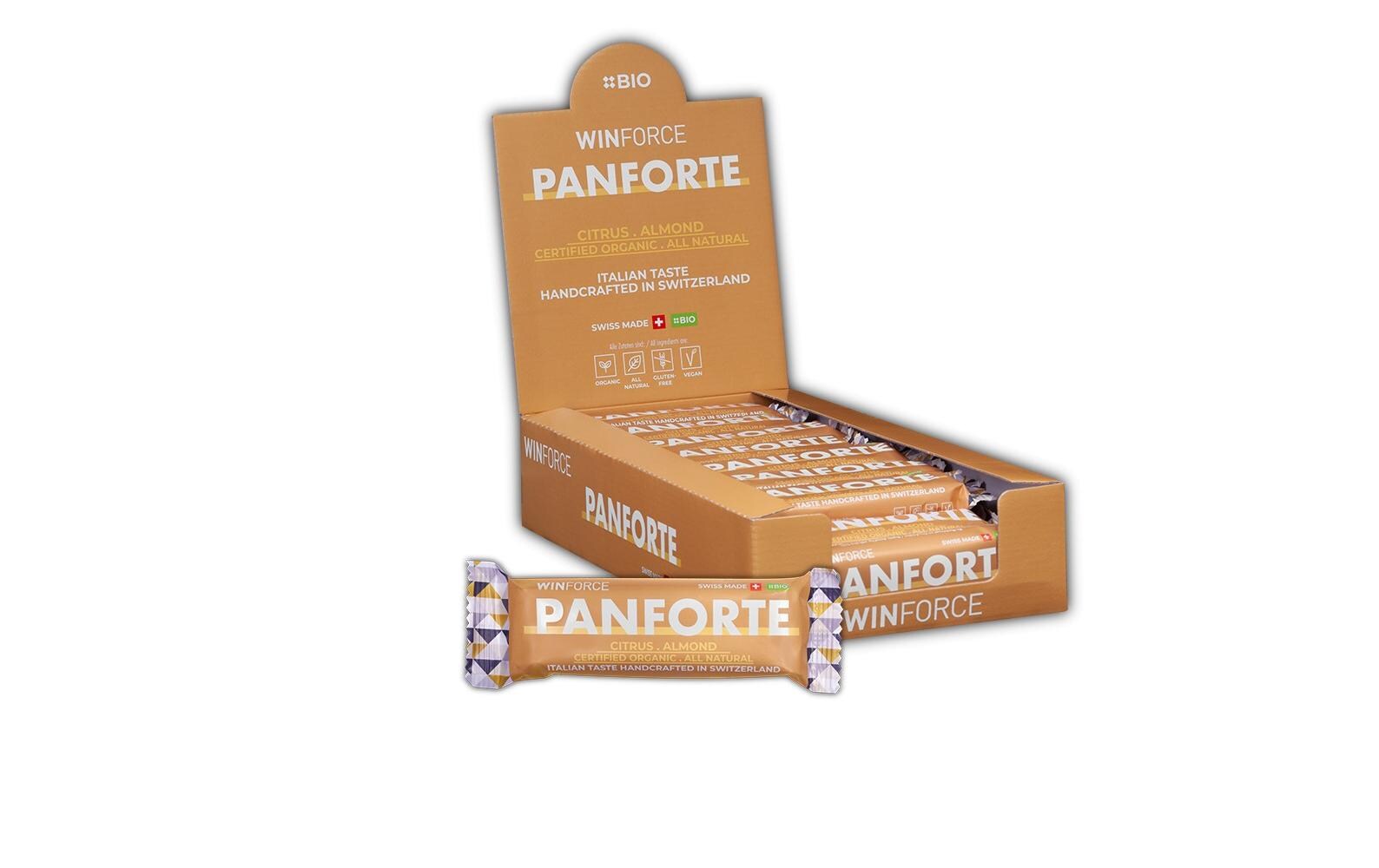 Riegel Panforte Bar Citrus-Almond, 24 StückBio-Mandelriegel mit Früchten
