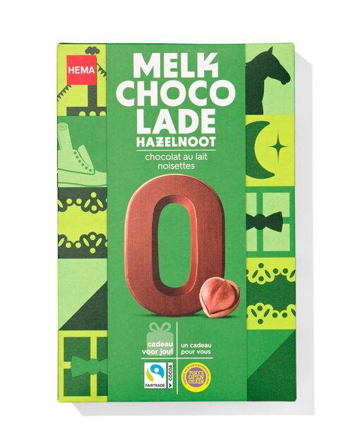 lettre O en chocolat aux noisettes 140g