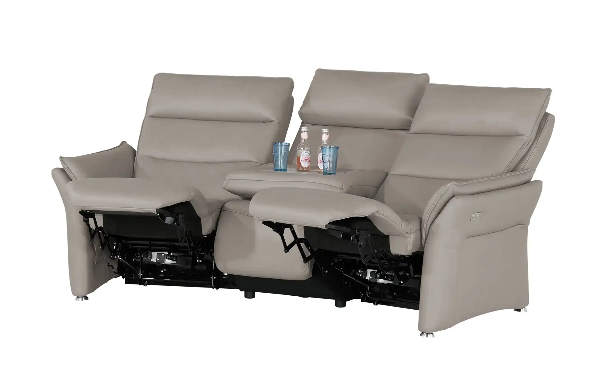 Hukla Trapezsofa aus Leder Corvina