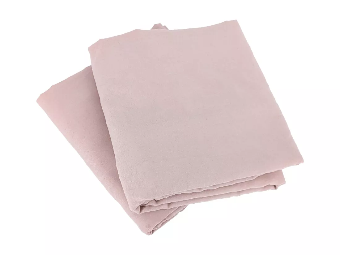Parure 240x220 cm MILA polyester micro lavée rose poudré 3 pièces