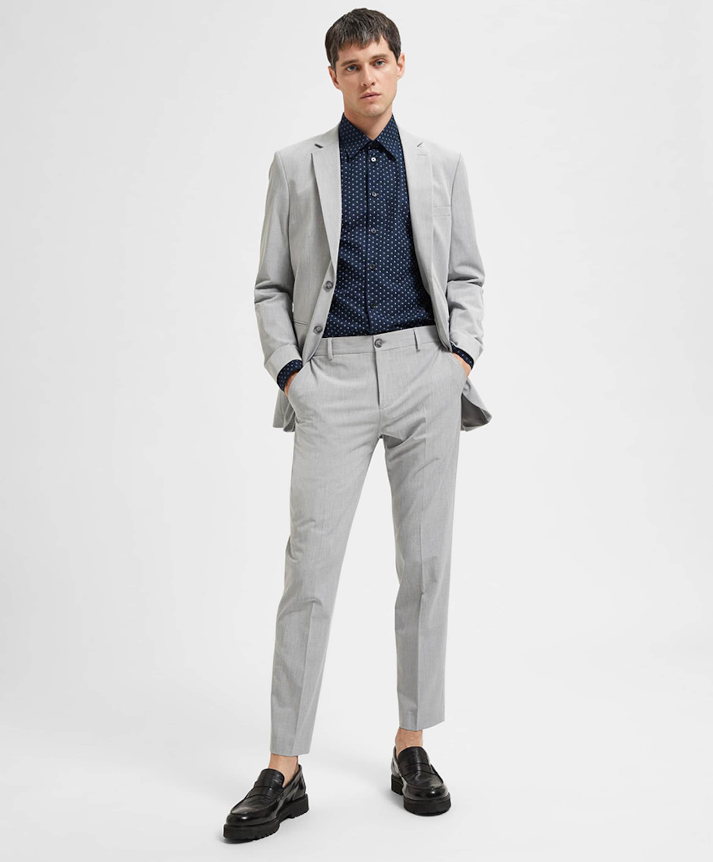 Selected SLHSLIM-LIAM TRS FLEX NOOS heren pantalon grijs
