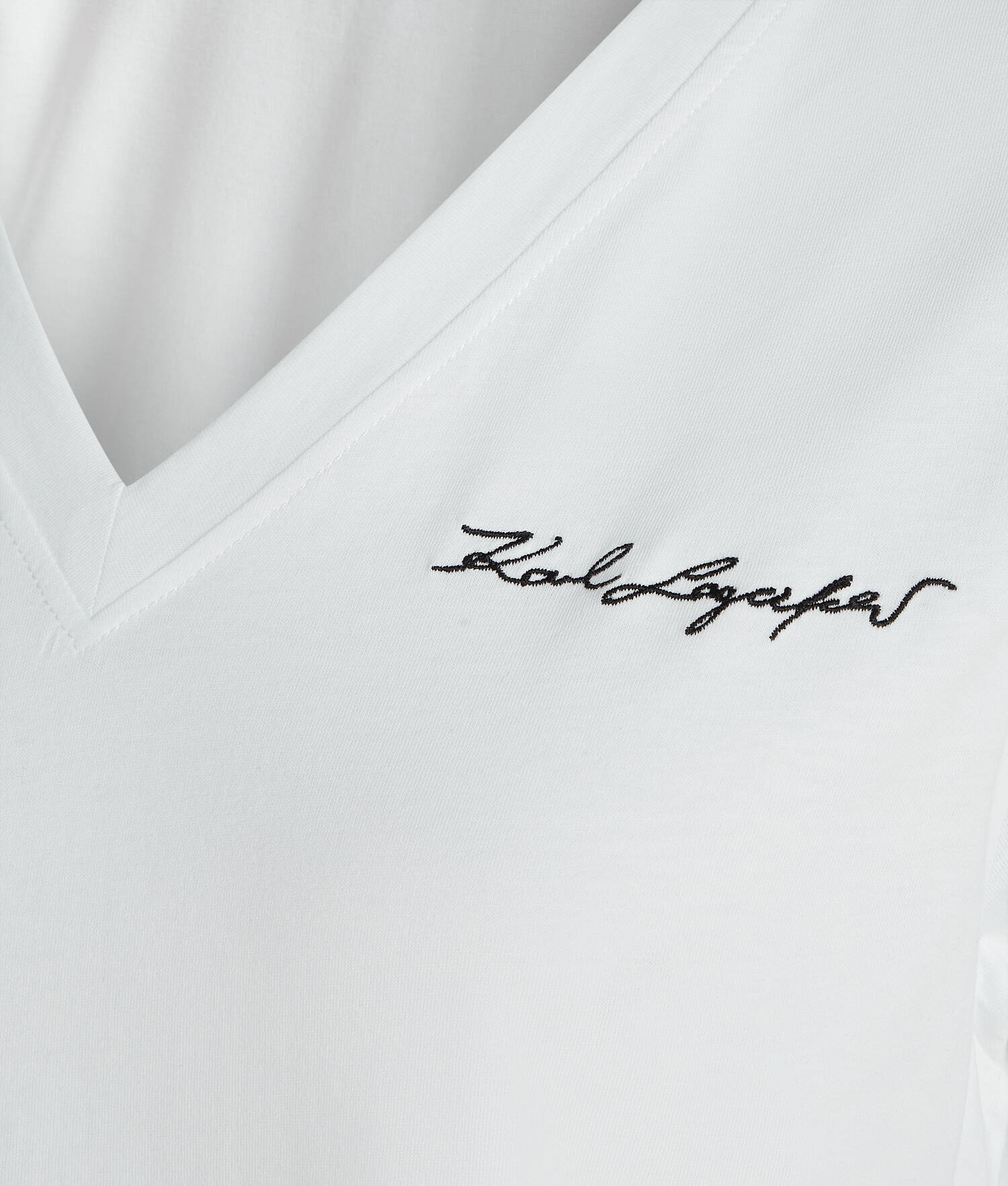 T-SHIRT À COL EN V KARL SIGNATURE