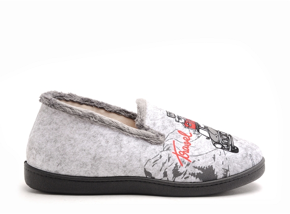 Plumaflex roal chaussons homme r12228 gris