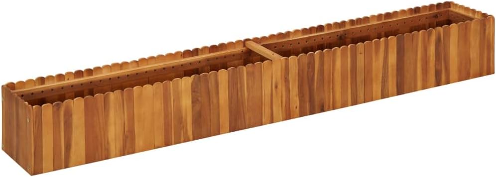 Garten-Hochbeet 200x30x25 cm Massivholz Akazie,jiangboyue-45920