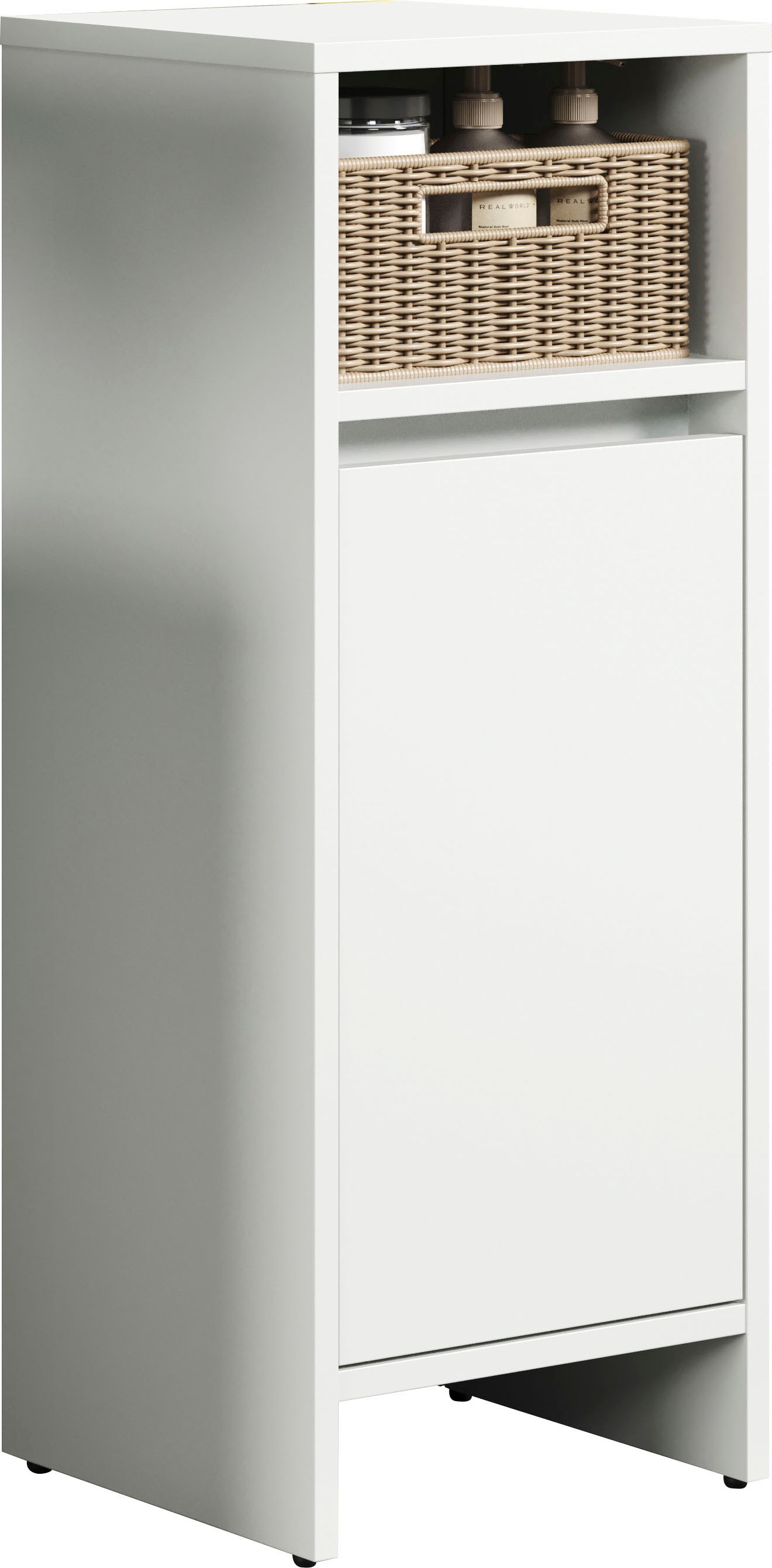 INOSIGN Midischrank »Banta« 1 Stk. tlg. Badkommode mit 2-farbiger Blende in weiss/grau - Flexible Türmontage
