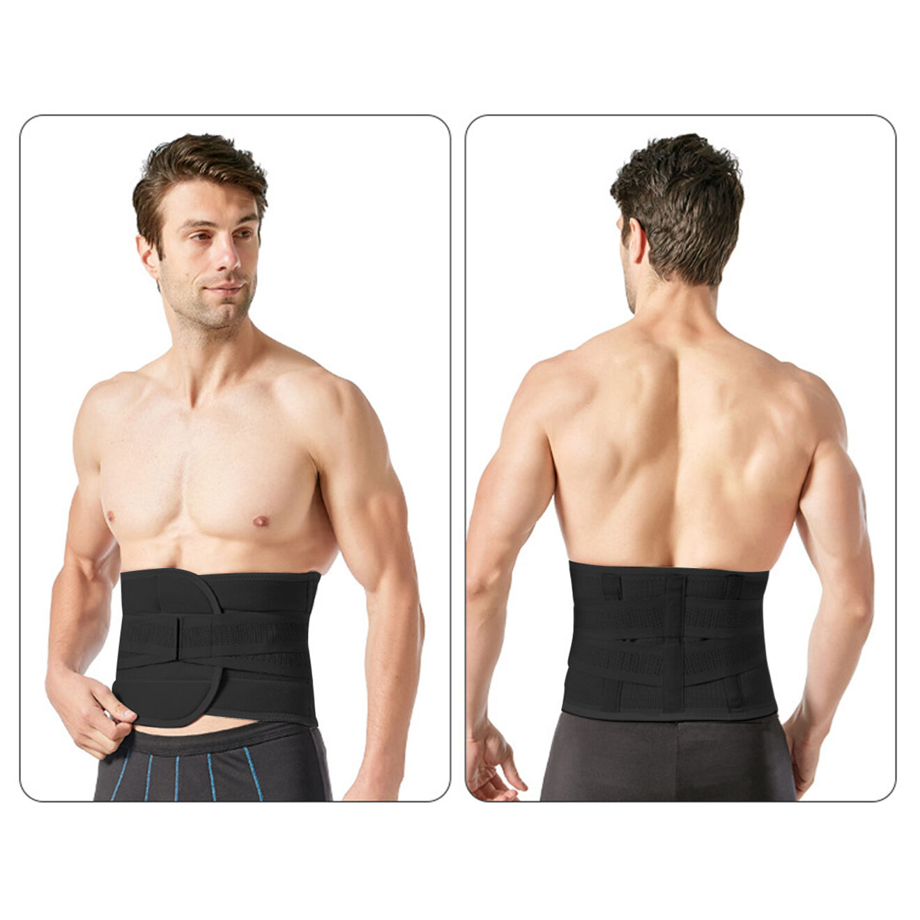 Onamaste Ceinture de maintien noire - 97.5x22x0.2 cm