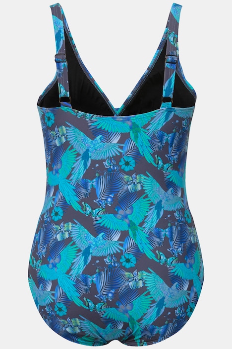 Badeanzug, Papageien, Softcups, recycelt