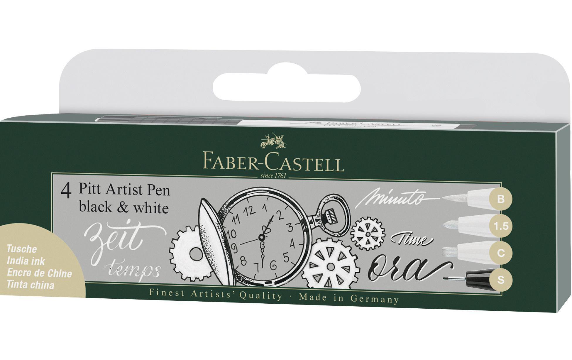 Tuschestift PITT Artist Pen Black & White 4 StückKalligrafie Set