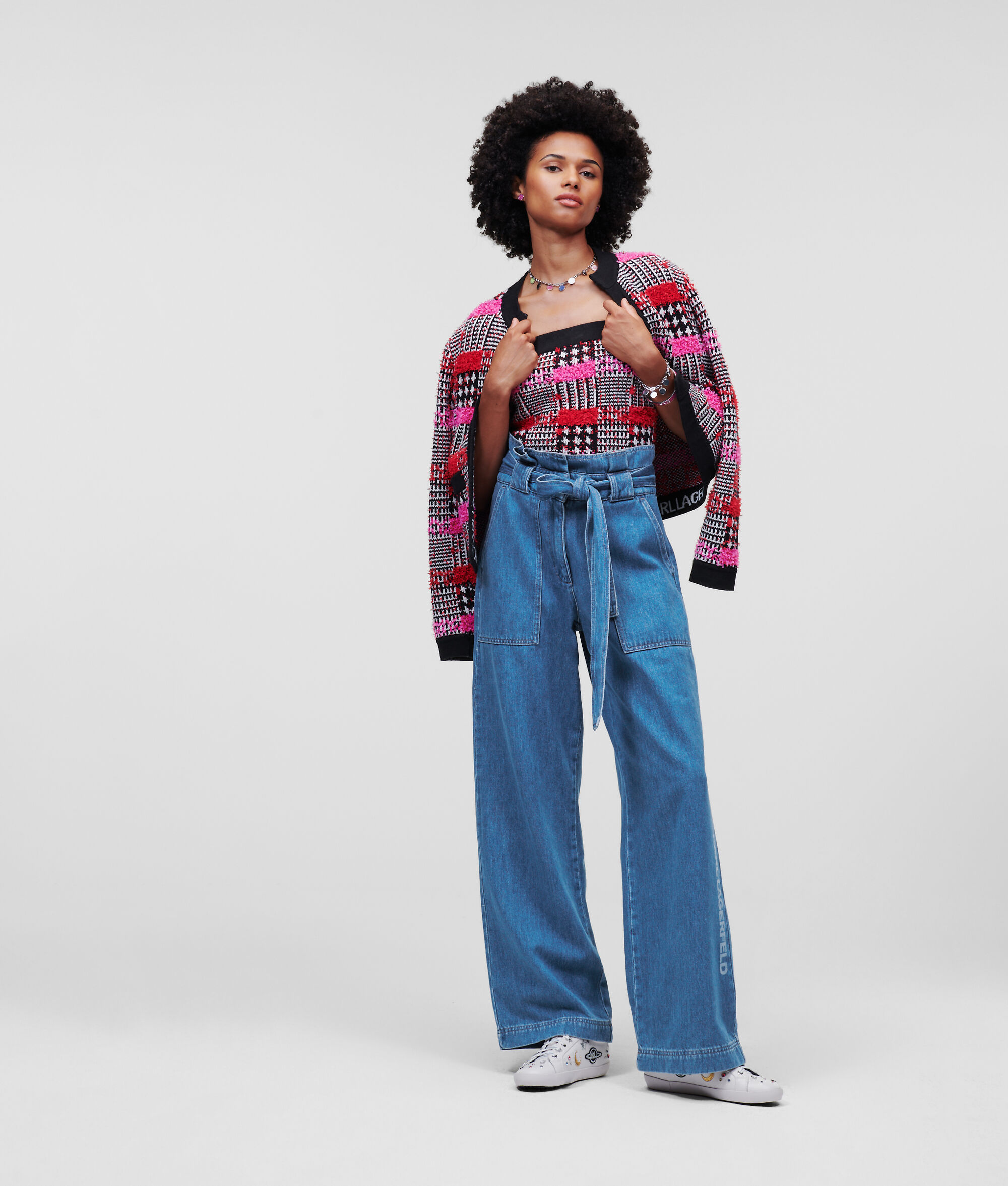 JEAN LARGE À TAILLE FRONCÉE