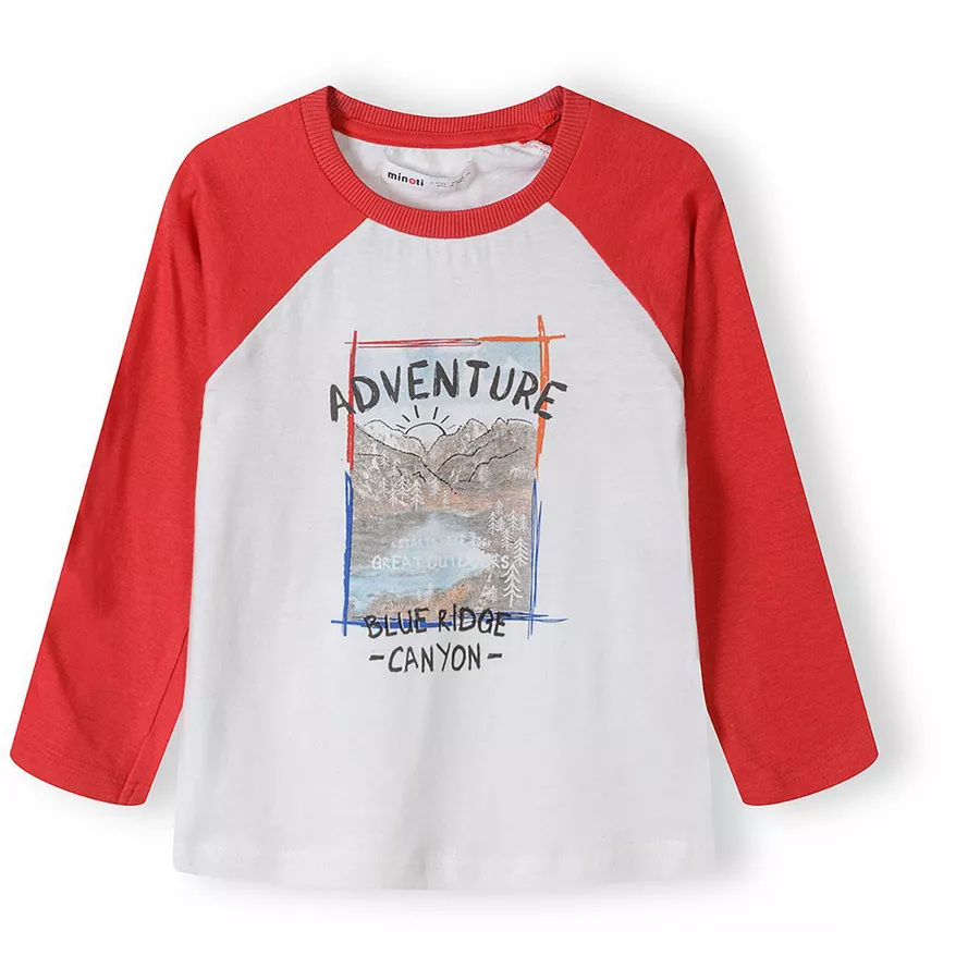 MINOTI Longsleeve WeißRot