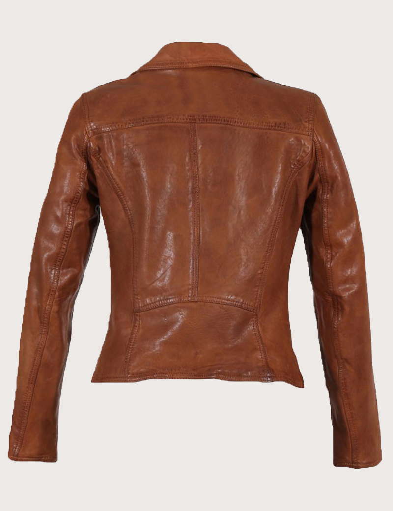 OAKWOOD PERFECTO CUIR FEMME CLIPS LAVÉ WHISKY