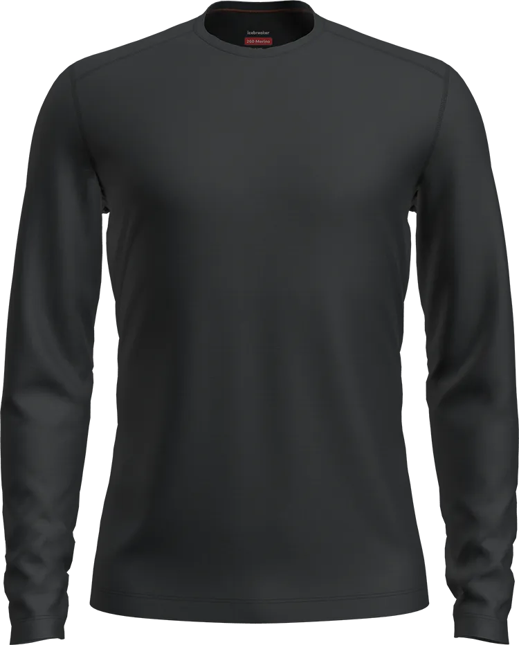 Icebreaker Mens 260 Tech LS Crewe Black