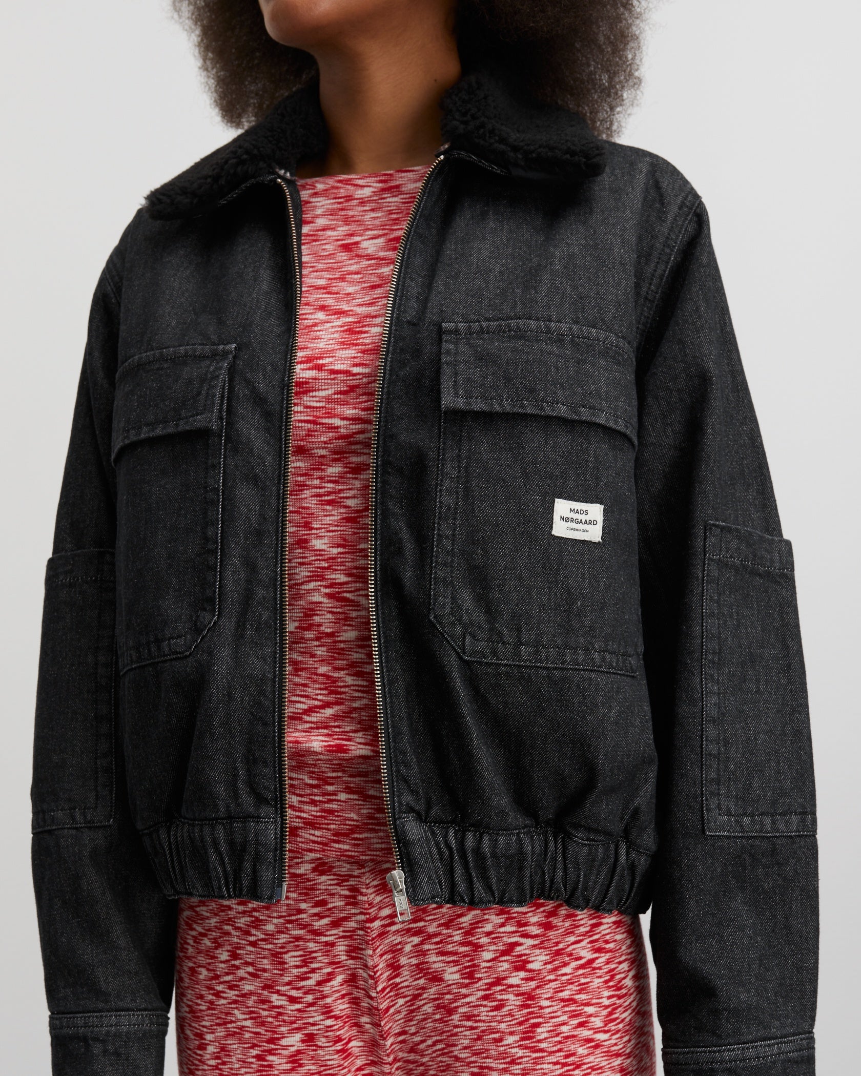 Mads Nørgaard  Dark Denim Sunny jakke - sort