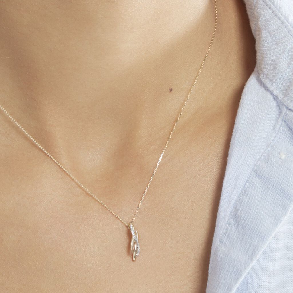 Collier Ester Or Jaune Diamant