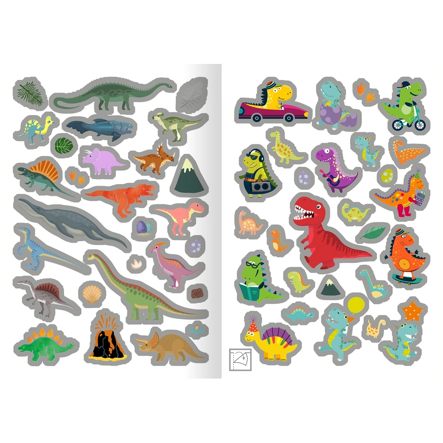 arsEdition Metallic Sticker Dinosaurier