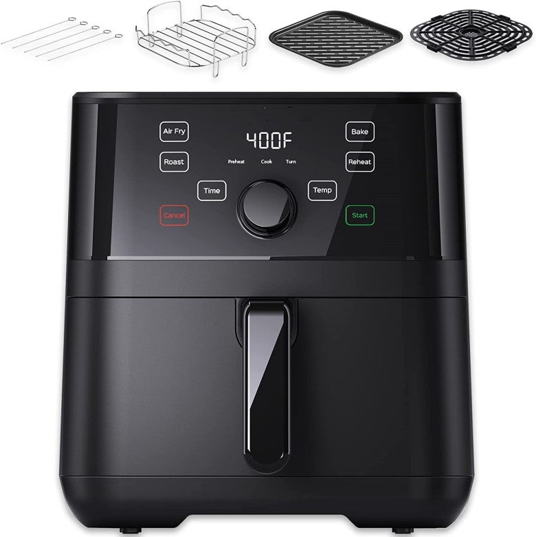 Omni Pro 19 QT/18L Air Fryer Toaster Oven Combo, From the Makers of Pot, 14-in-1 Functions, Fits a 12" Pizza, 6 Slices of Bread, App with Over 100 Recipes
