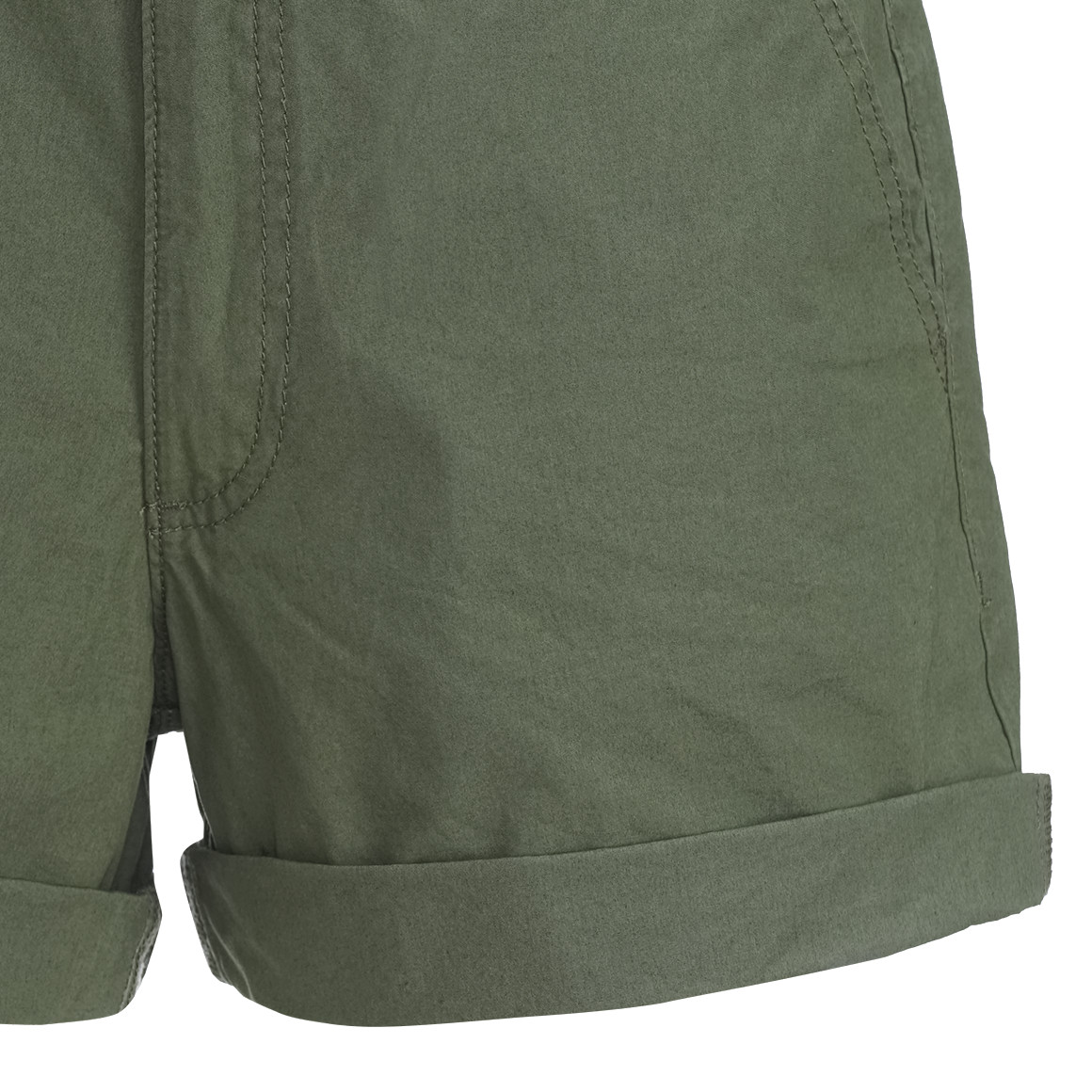 Jonas Nielsen Damen Chinoshorts in Unifarben dunkelgrün