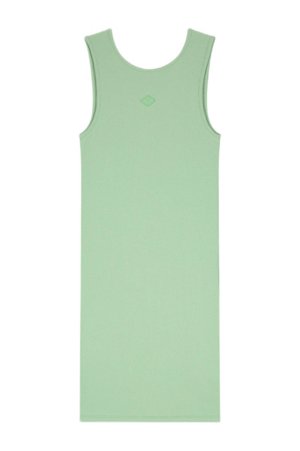NIK&NIK ribgebreide jurk Bella met open rug zachtgroen