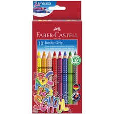 FABER-CASTELL Crayon de couleur Jumbo GRIP, étui promo
