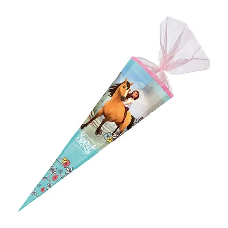 Nestler Schultüte Spirit Riding free mit Ton, Organzaverschluss 85cm eckig