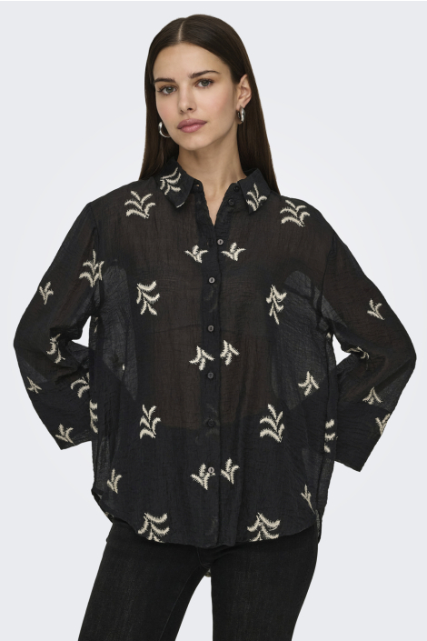 Jacqueline de Yong zwarte dames blouse