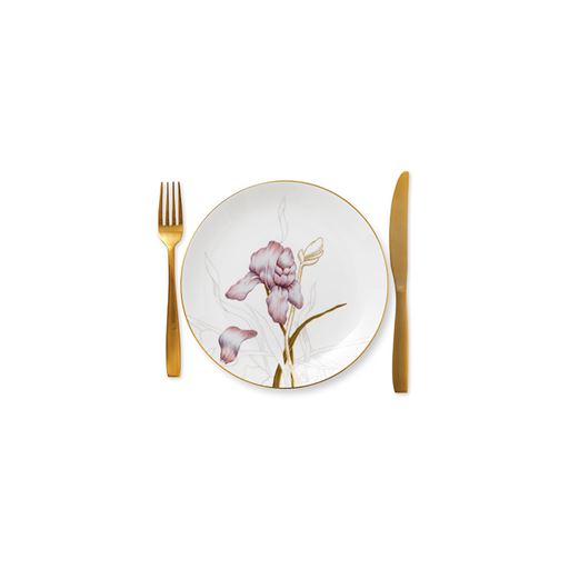 Royal Copenhagen Flora Frokosttallerken, Iris, Ø22 cm