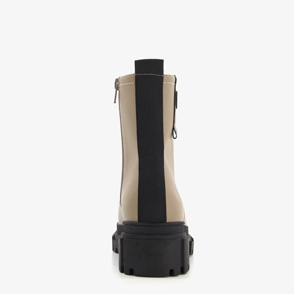 s. Oliver dames veterboots beige/taupe