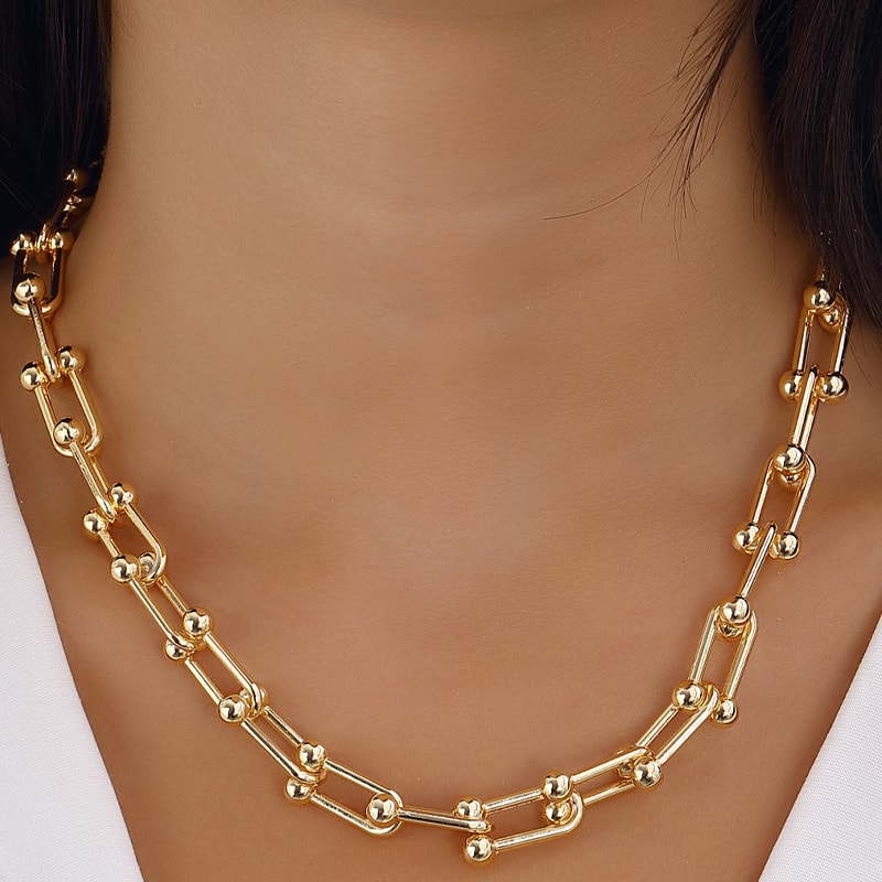 Collier chaîne - Laiton plaqué or