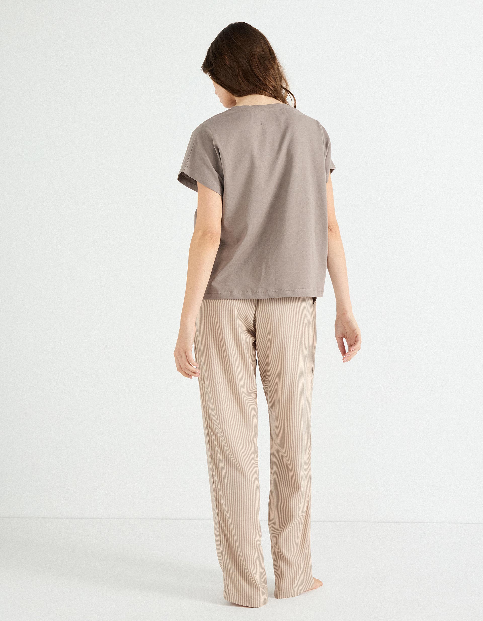 Pijama Jersey, Mulher, Cinzento