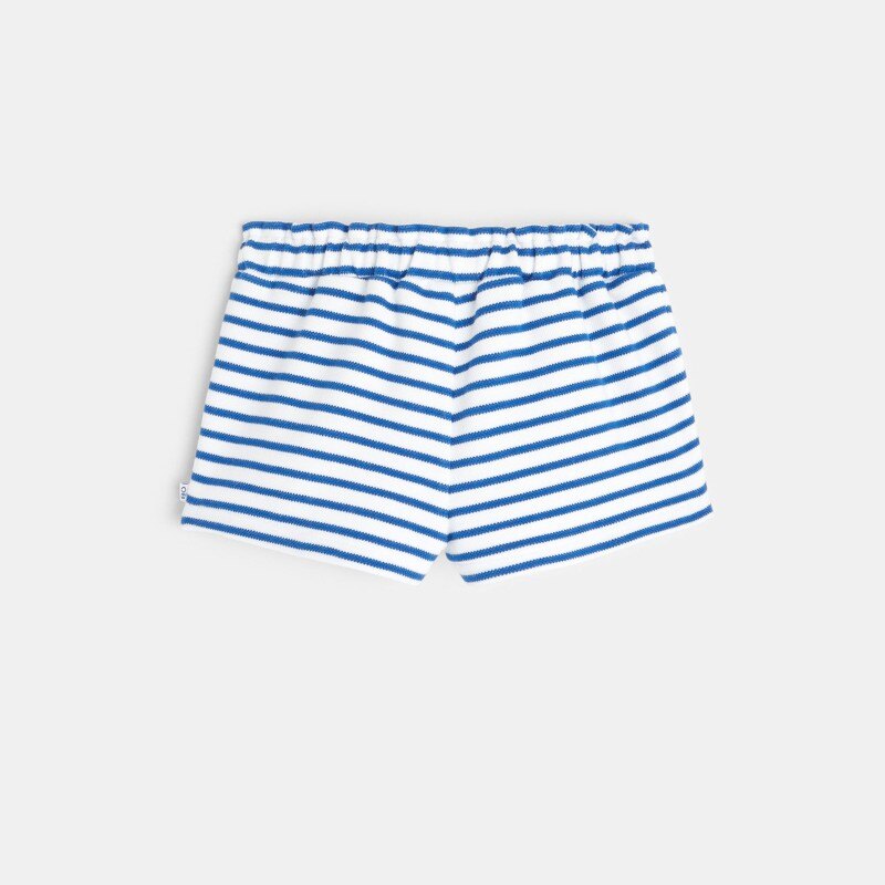 Short maille rayé bleu bébé fille Bleu