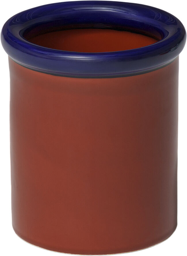 NINE ROD Pot ceramic H175 x Ø153 Dark blue/Terracotta