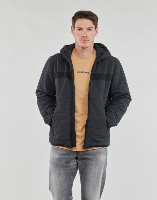 Tommy Hilfiger - GMD PADDED HOODED JACKET - Noir