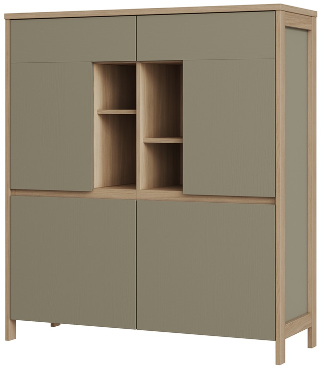 Home affaire Highboard »Stranda, moderner Schrank, Stauraumelement im Scandic-Style« elegante Rahmenoptik, ausreichend Stauraum, vielseitig einsetzbar