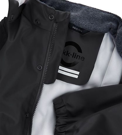 Mikk-Line Regenkleidung m. Träger - PU - Recycelt - Black
