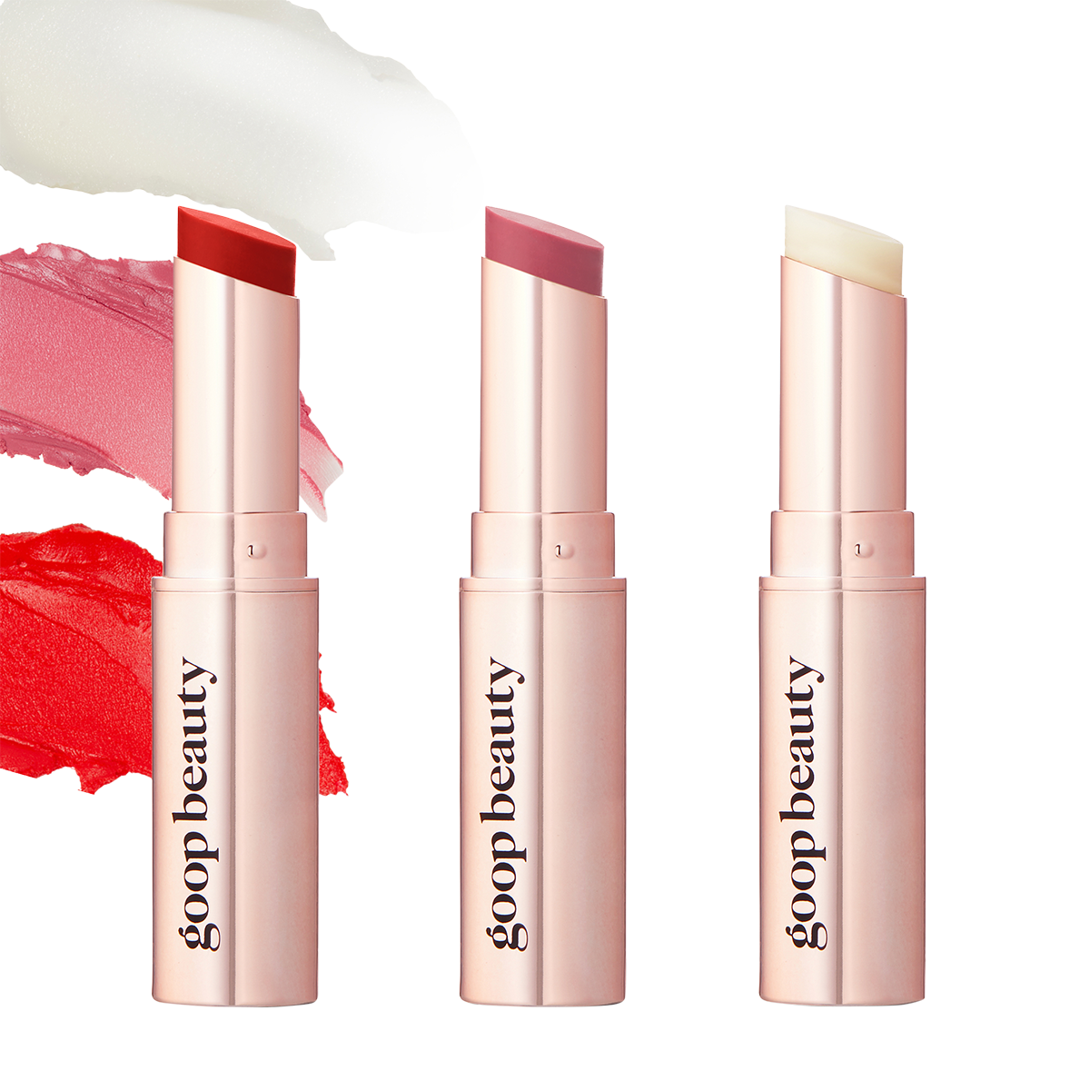 Clean Nourishing Lip Balm Trio Clear/Tomato/Peony