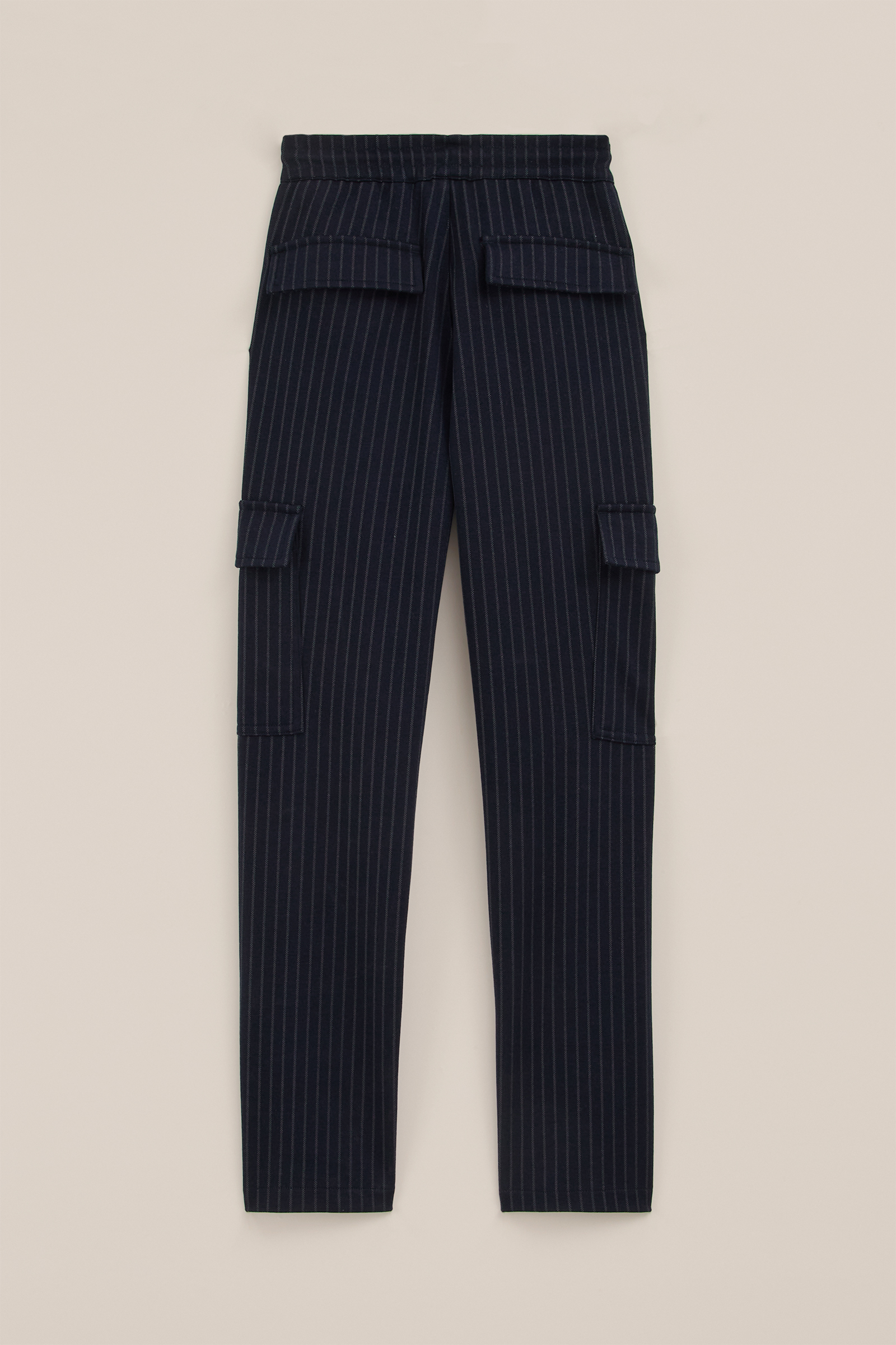 Jongens cargobroek met streepdessin Blue Ridge Marineblauw