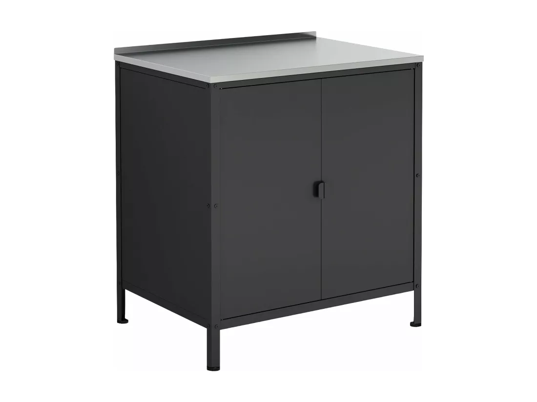 Armoire de jardin acier noire 80 x 50 x 92 cm 03_0006354