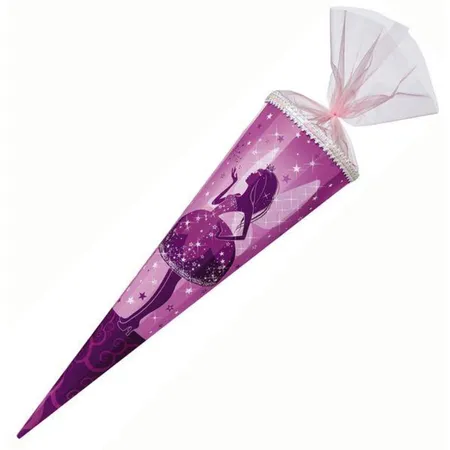 Nestler Schultüte Elfenkönigin mit Glitzer, 85 cm, 12-eckig