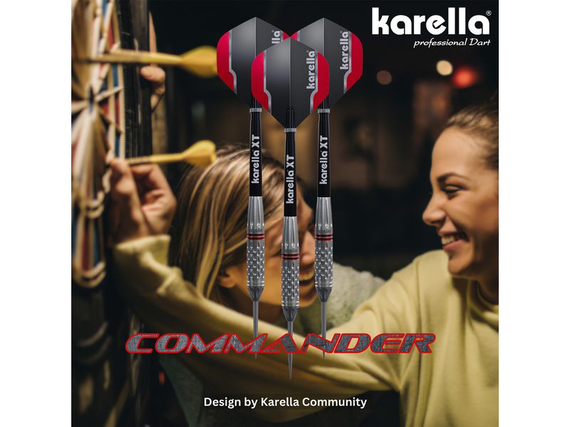 Karella Dartpfeile Softdart Commander 19g, 3 Stück – Silber 90% Tungsten Dartpfeile