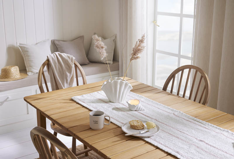 Bygdøy bordløper 40x120 cream/ grønn
