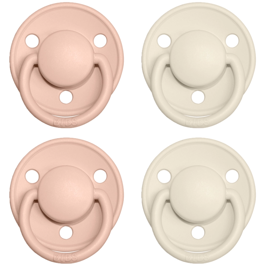 BIBS® Schnuller De Lux Ivory  Blush 0-36 Monate, 4 Stk.