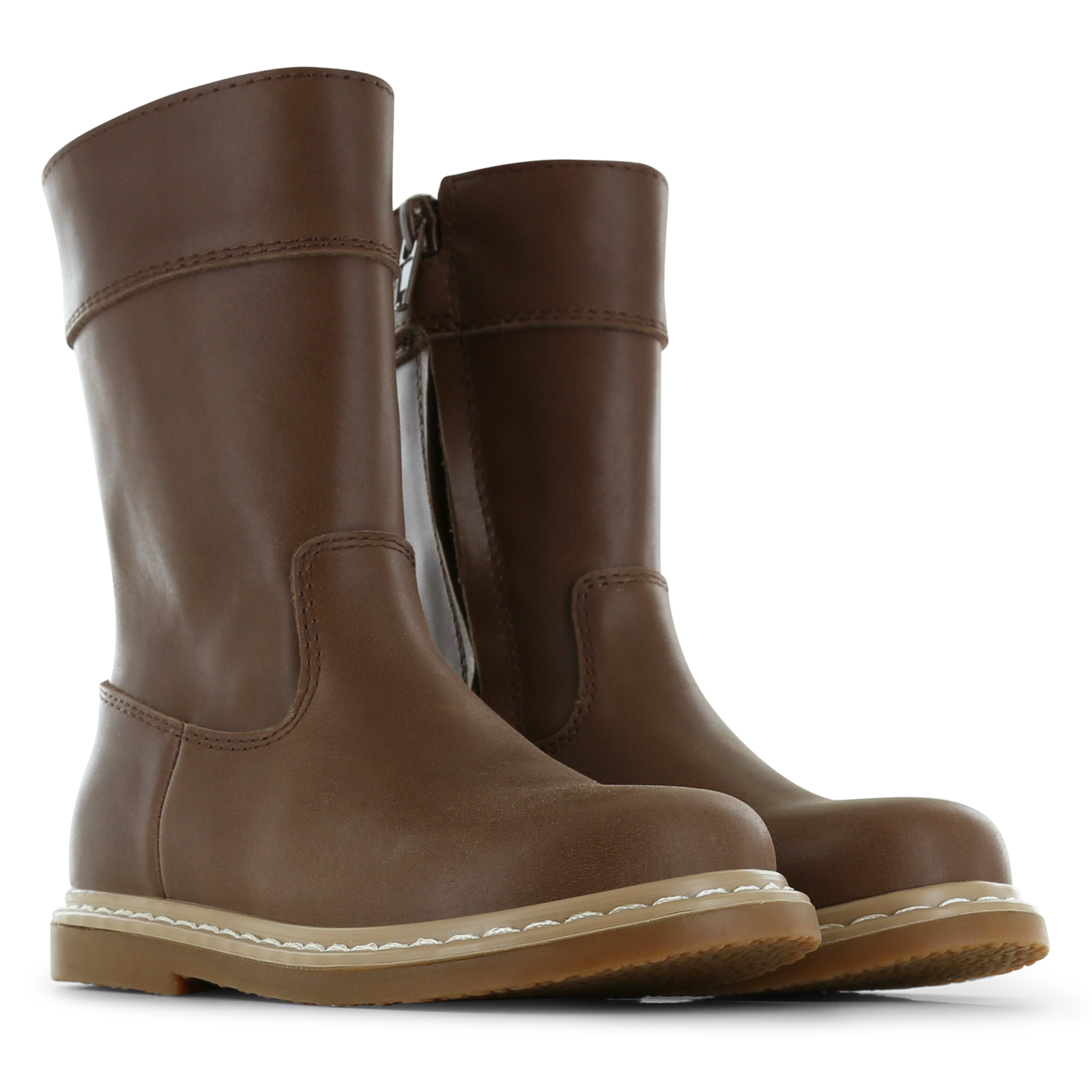 Shoesme slim-fit laarsje donkerbruin Leer | Sale